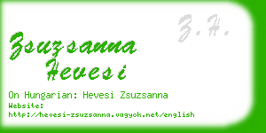 zsuzsanna hevesi business card